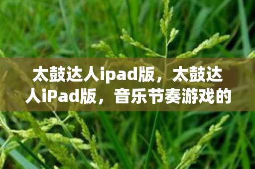 太鼓达人ipad版，太鼓达人iPad版，音乐节奏游戏的革新体验