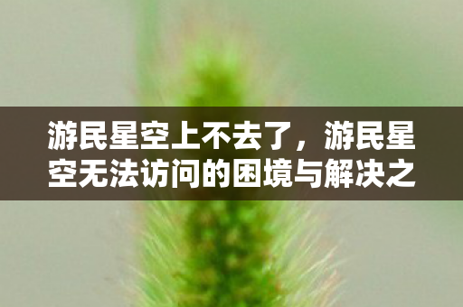 游民星空上不去了，游民星空无法访问的困境与解决之道