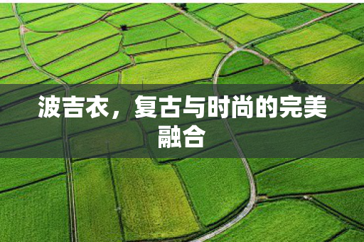 波吉衣,复古与时尚的完美融合 波吉衣,复古与时尚的完美融合