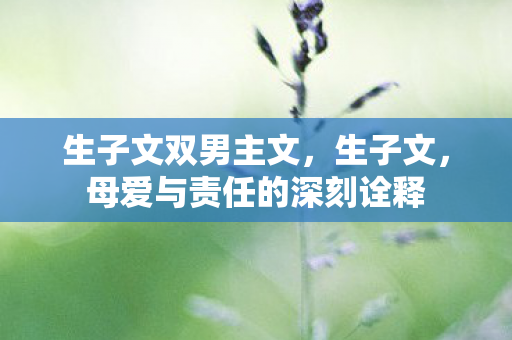 生子文双男主文,生子文,母爱与责任的深刻诠释 生子文双男主文,生子文,母爱与责任的深刻诠释