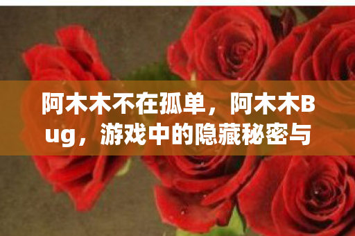 阿木木不在孤单,阿木木Bug,游戏中的隐藏秘密与修复之路 阿木木不在孤单,阿木木Bug,游戏中的隐藏秘密与修复之路