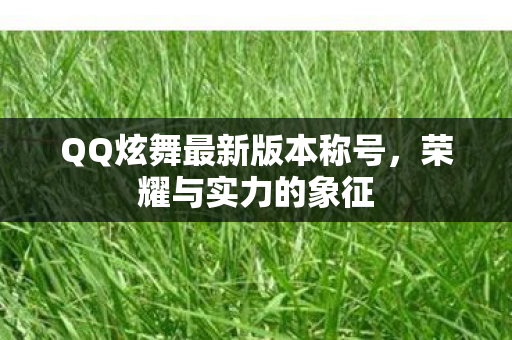 QQ炫舞最新版本称号，荣耀与实力的象征