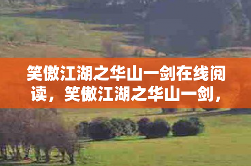 笑傲江湖之华山一剑在线阅读,笑傲江湖之华山一剑,剑影江湖的传奇 笑傲江湖之华山一剑在线阅读,笑傲江湖之华山一剑,剑影江湖的传奇