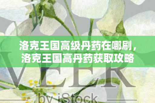 洛克王国高级丹药在哪刷,洛克王国高丹药获取攻略 洛克王国高级丹药在哪刷,洛克王国高丹药获取攻略