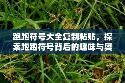 探索跑跑符号背后的趣味与奥秘图片