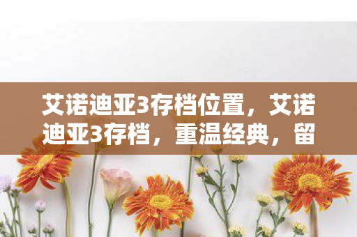 艾诺迪亚3存档位置图片