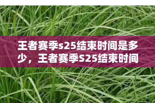 王者赛季s25结束时间是多少,王者赛季S25结束时间,荣耀之路的终点与新的开始 王者赛季s25结束时间是多少,王者赛季S25结束时间,荣耀之路的终点与新的开始