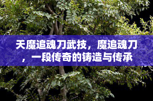 天魔追魂刀武技，魔追魂刀，一段传奇的铸造与传承