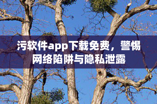 污软件app下载免费,警惕网络陷阱与隐私泄露 污软件app下载免费,警惕网络陷阱与隐私泄露