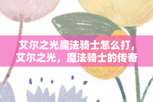 艾尔之光魔法骑士怎么打，艾尔之光，魔法骑士的传奇之旅