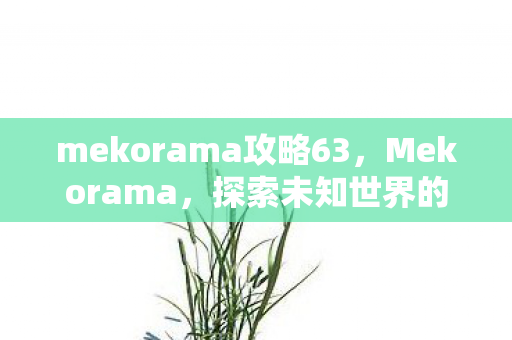 mekorama攻略63，Mekorama，探索未知世界的奇妙之旅