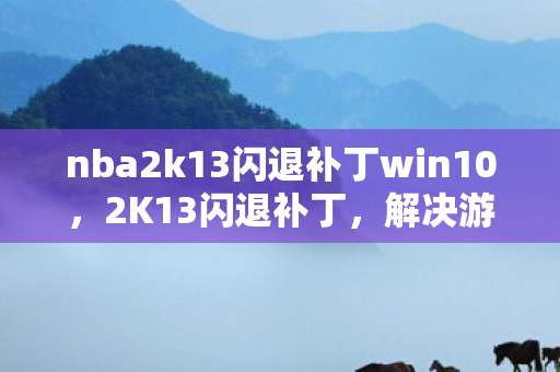 nba2k13闪退补丁win10,2K13闪退补丁,解决游戏问题的有效方法 nba2k13闪退补丁win10,2K13闪退补丁,解决游戏问题的有效方法