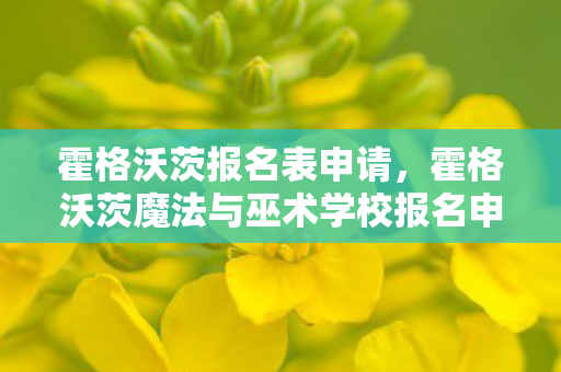 霍格沃茨魔法与巫术学校报名申请表图片