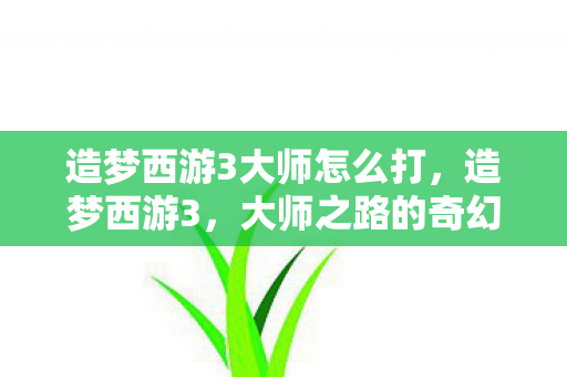 造梦西游3大师怎么打图片