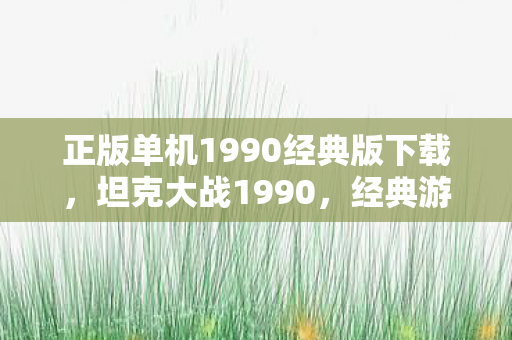 正版单机1990经典版下载图片