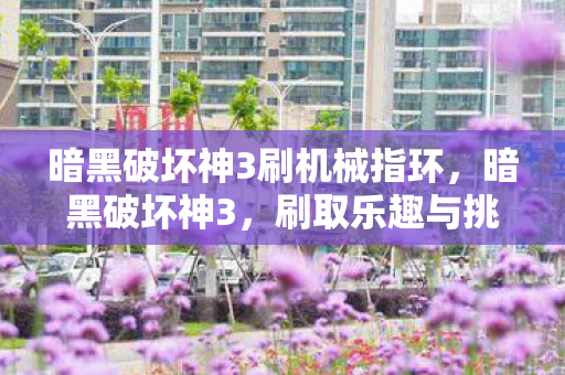 暗黑破坏神3刷机械指环图片