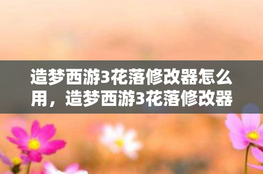 造梦西游3花落修改器怎么用图片