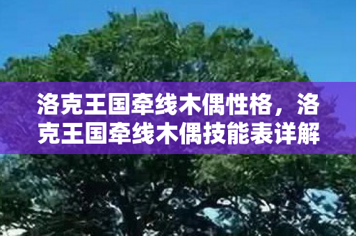 洛克王国牵线木偶技能表详解图片