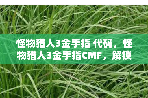 怪物猎人3金手指 代码图片