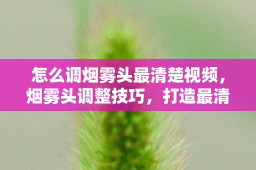 怎么调烟雾头最清楚视频图片