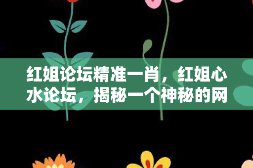 揭秘一个神秘的网络社区图片