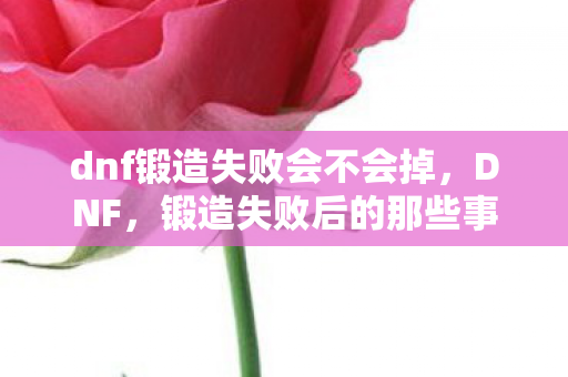 dnf锻造失败会不会掉图片