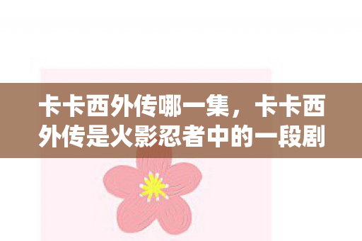 这个章节首次出现在火影忍者动画版的第466话至469话图片
