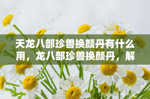 天龙八部珍兽换颜丹有什么用图片