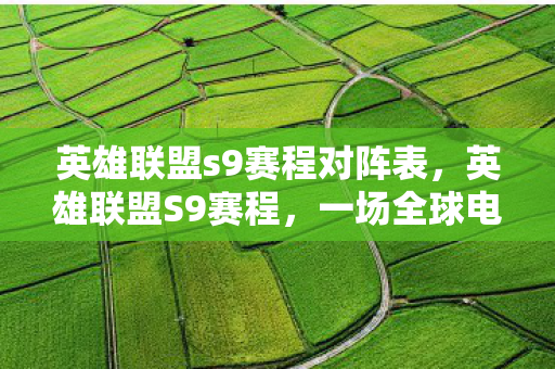 英雄联盟s9赛程对阵表图片