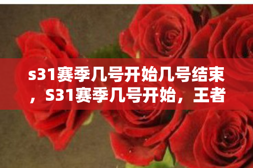 s31赛季几号开始几号结束图片
