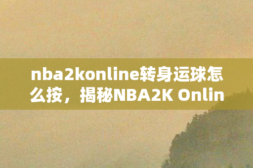 nba2konline转身运球怎么按，揭秘NBA2K Online转身技巧，从基础到进阶的全面解析