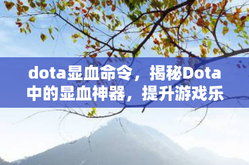 揭秘Dota中的显血神器图片