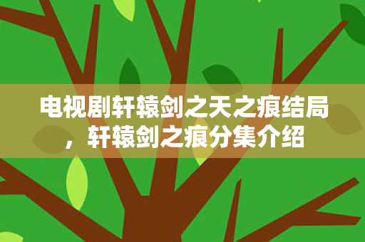 电视剧轩辕剑之天之痕结局，轩辕剑之痕分集介绍