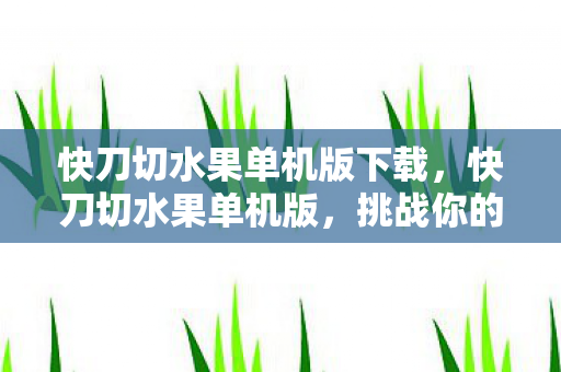 快刀切水果单机版下载图片