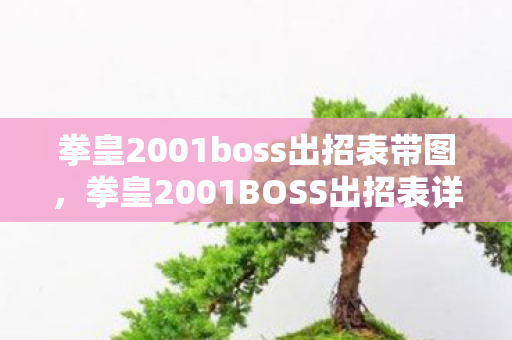 拳皇2001boss出招表带图图片