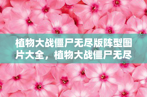 植物大战僵尸无尽版阵型图片大全图片