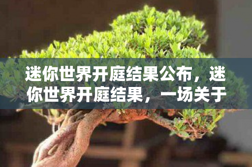 迷你世界开庭结果公布，迷你世界开庭结果，一场关于创意与版权的较量