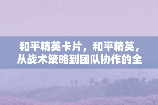 从战术策略到团队协作的全面解析图片