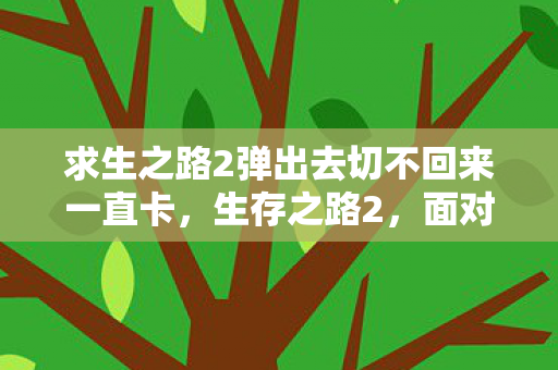 求生之路2弹出去切不回来一直卡，生存之路2，面对弹窗的困扰与解决之道