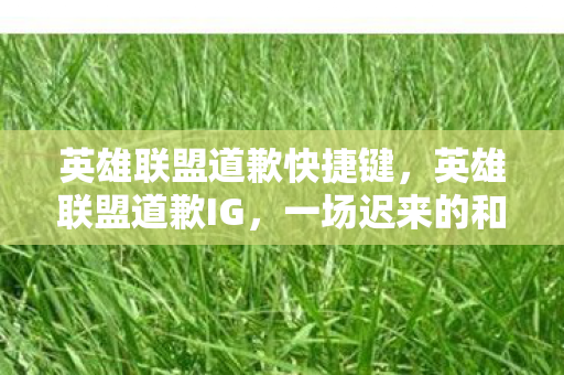 英雄联盟道歉快捷键图片