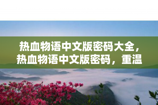 热血物语中文版密码大全图片