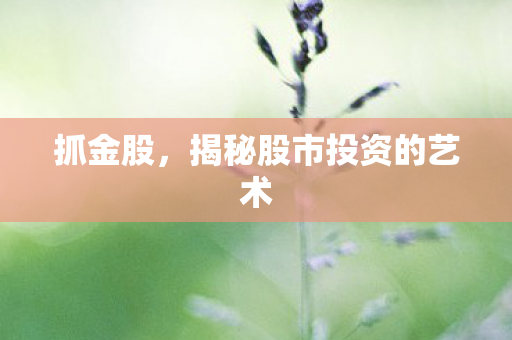 揭秘股市投资的艺术图片