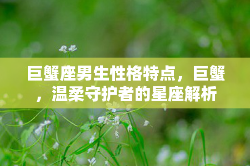 温柔守护者的星座解析图片