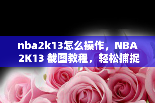 NBA 2K13 截图教程图片