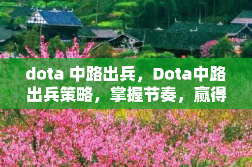 Dota中路出兵策略图片