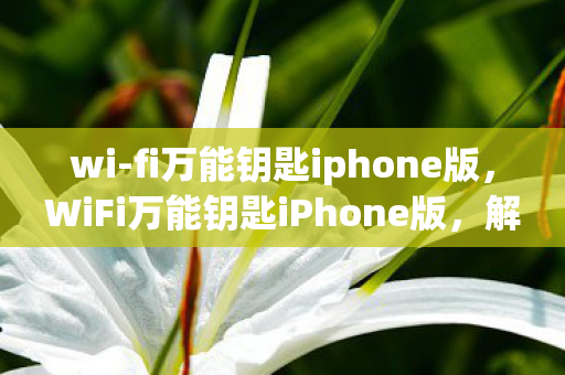 WiFi万能钥匙iPhone版图片