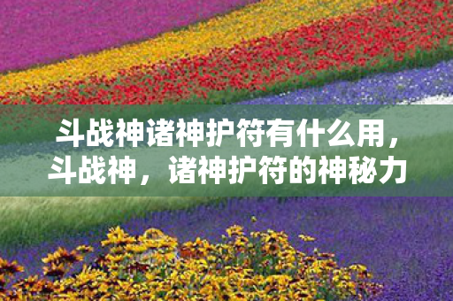 斗战神诸神护符有什么用图片