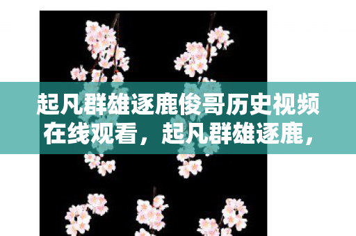 起凡群雄逐鹿俊哥历史视频在线观看图片