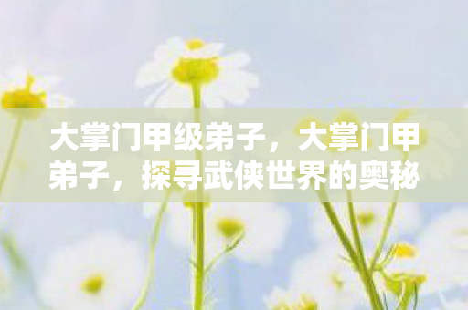 探寻武侠世界的奥秘图片
