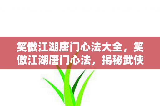 揭秘武侠世界的独特心法图片